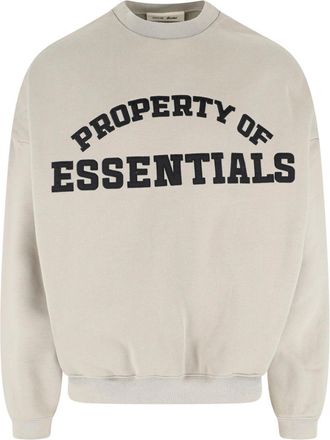 Fear of God Black Relaxed Arched Logo Cropped Headed Sweatshirt