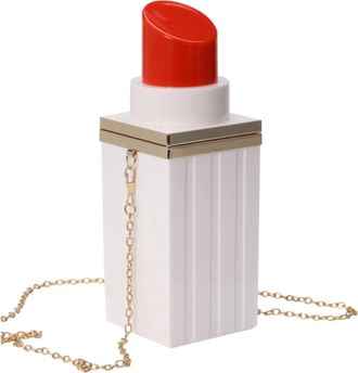 Generic Lipstick Bag with Metal Chain Vintage Acrylic Clutch Purse for Women Crossbody Shoulder Bag Secure Storage Ideal for Party Wedding Dating Shopping Gif