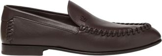 Fendi Brown Solid Loafers