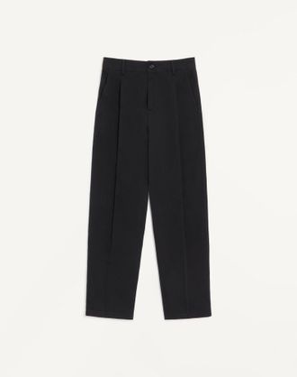Valentino Valentino Trousers In Cotton Gabardine With VLogo Embroidery