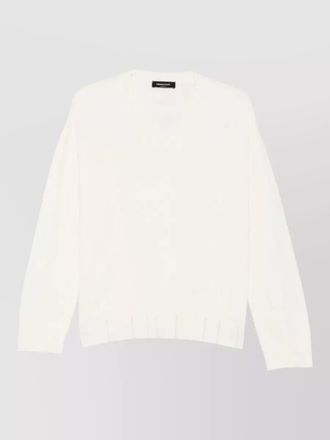Fabiana Filippi long sleeve v neck silk blend top