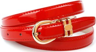 Anthoni Crown Lederg&uuml;rtel ANTHONI CROWN, Damen, Gr. 70, rot, Leder, unifarben, G&uuml;rtel Lederg&uuml;rtel, in schmaler Form aus Lackleder, schick und elegant