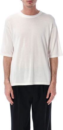 Roberto Collina Cotton Crepe Loose Crewneck T-Shirt