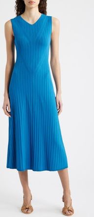 Elie Tahari The Lori Sleeveless Sweater Midi Dress in Blue Palace at Nordstrom, Size X-Large
