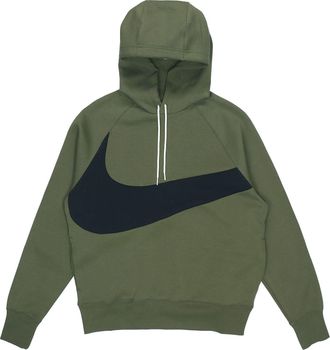 Nike Mens Nike Sportswear Swoosh Tech Fleece Contrasting Colors Large Logo Printing Sports Military Green DD8223-326