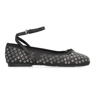 Michael Kors Ballerina Shoes, female, Black, 3 UK, Collette Flex Leather Ballet Flats