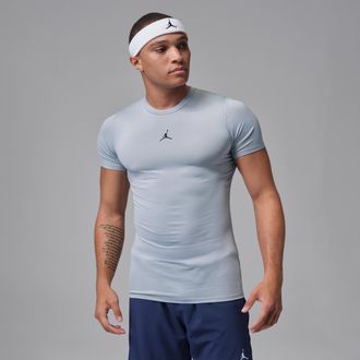 Nike Jordan Mens Jordan Sport Dri-FIT Short-Sleeve Base Layer Top in Grey | HV4099-012