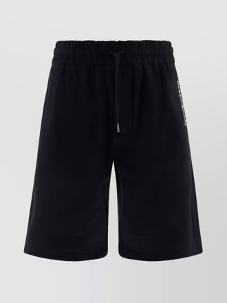 Saint Laurent embroidered logo cotton shorts