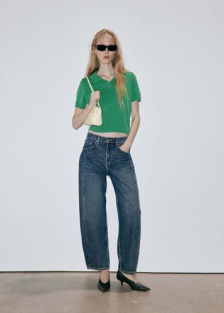 Mango Jeans balloon cuciture blu scuro - Donna - 36 - MANGO