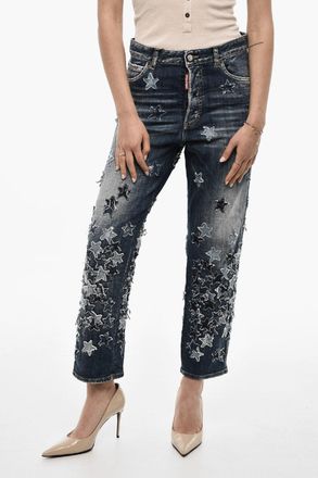 Dsquared2 Patchwork Vintage-Effect Jeans Dsquared2