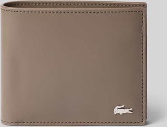 Lacoste Portemonnaie aus echtem Rindsleder Modell BILLFORD COIN in Schlamm, Gr&ouml;&szlig;e 1