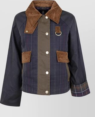 Barbour waxed cotton single breasted jacket