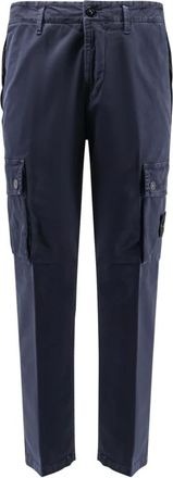Stone Island Heren, Broeken, Blauw, Maat: W32 Katoen