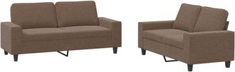 vidaXL Vidaxl - Juego De Sof&aacute;s 2 Piezas Tela Marr&oacute;n