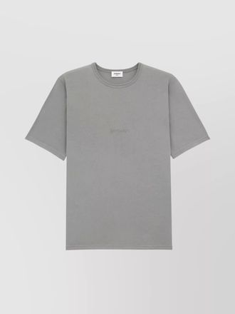 Saint Laurent cotton logo embroidered t-shirt