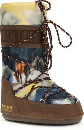 Moon Boot Womens X Guest Residence Print Cocoa