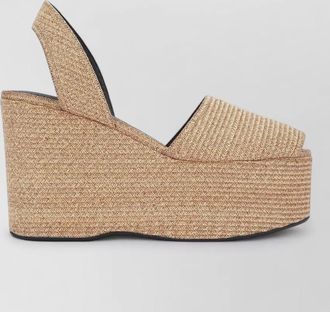 Alaia leather slingback espadrilles