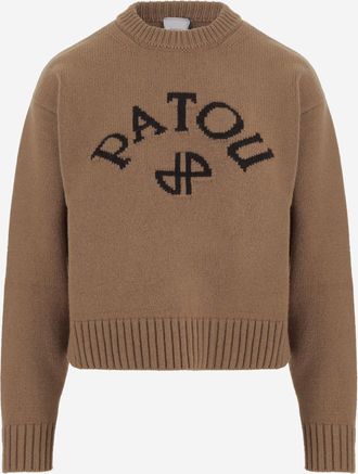 Patou Womens Wool And Cashmere Sweater, Brown