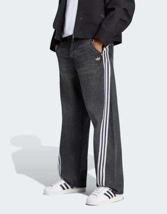 adidas Originals Adilenium 6 pantaloni in denim neri-Nero