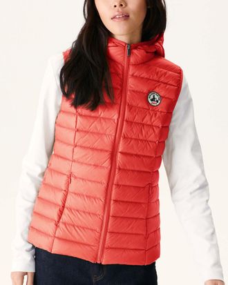 Jott Womens Mali Down Hooded Gilet - Red - Size X-Small