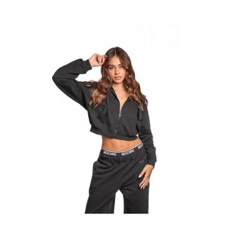 Moschino Dames, Sweatshirts & Hoodies, Zwart, Maat: XL Katoen