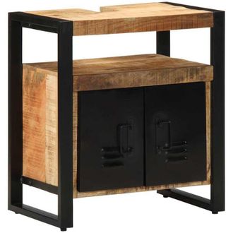 vidaXL Gabinete De Lavabo 55x35x60 Cm De Madera Maciza Vidaxl