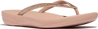 FitFlop Iqushion Sparkle Flip-Flops in Classic Beige at Nordstrom, Size 11