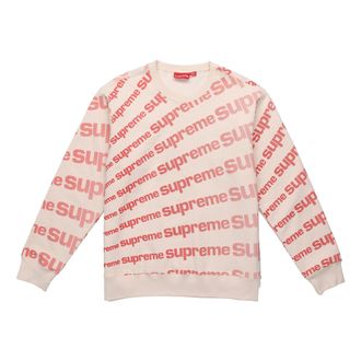 SUPREME SS20 Week 1 Radial Crewneck Logo Full Print Round Neck Unisex Pink SUP-SS20-100