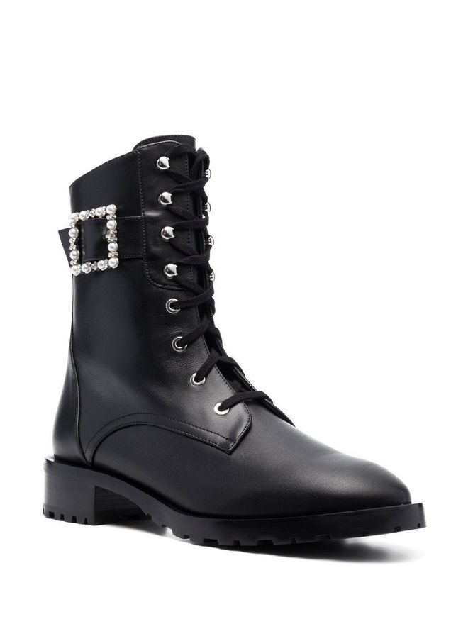 Stuart weitzman discount Stiefeletten schwarz Punktemuster Elegant