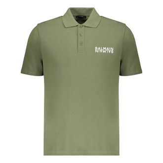 Balmain Polo Shirts, male, Green, Size: 2XL Short-sleeved Polo
