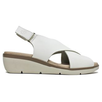 FLY London NABI058FLY Brooklyn Leather Womens Casual Sandals - White - Size:UK 7