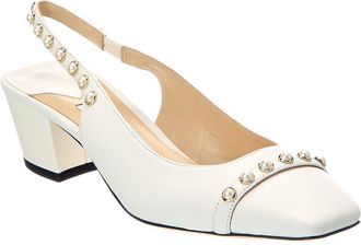 Jimmy Choo London Hya 45 Leather Slingback Pump
