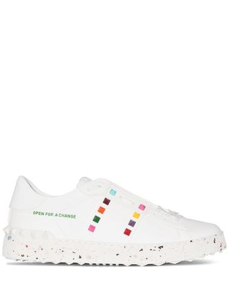 Valentino Garavani Open For a Change leather sneakers - women - Artificial Leather/Viscose/Plastic/Polyurethane - 41.5 - White