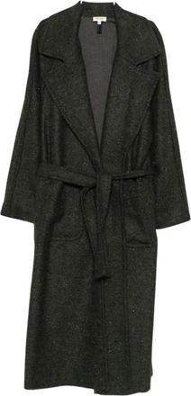 DIEGA Lange jas Marelo - Dames - Jas met riem - Groen - M - Leer - Jassen