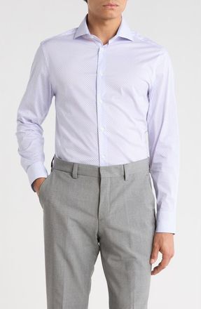Ted Baker Slim Fit Advanced Tech Stretch Dress Shirt in Pink Multi at Nordstrom Rack, Size 14.5 - 32/33
