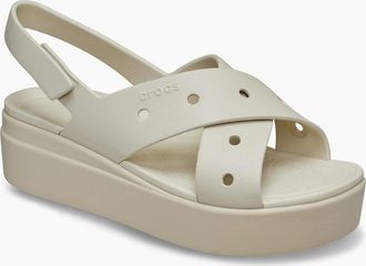 Crocs Womens Crocs Brooklyn 4U EVA Womens Frappe Sandals - Cream - Size: UK 8 / eu 41/42 / us w10
