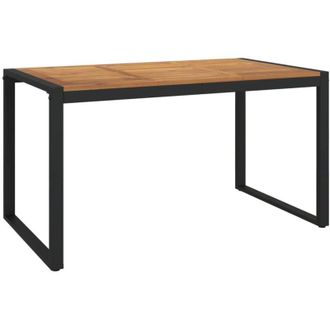 vidaXL Vidaxl - Garden Table with U-shaped Legs 140x80x75 cm Solid Wood Acacia
