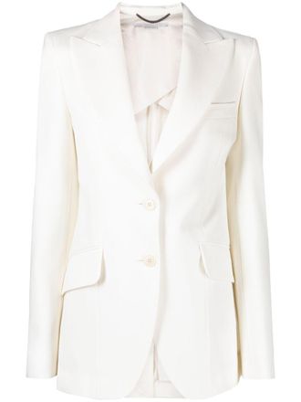Stella McCartney Blazer met enkele rij knopen - Wit
