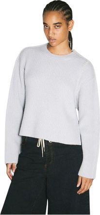 Marni Wollen Gebreide Trui met Ronde Hals - Dames - Ronde hals truien - Grijs - 2XS - Wol - Truien & Vesten