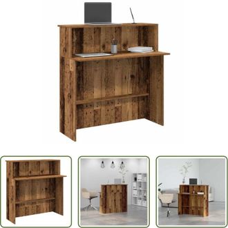 vidaXL Bancone reception - Banco Reception Legno Antico 100x50x103,5 cm Legno Multistrato