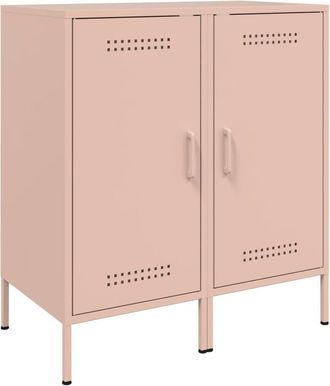 Berkfield Home Sideboards 2 pcs Pink 36x39x79 cm Steel | Size: 36 x 39 x 79 cm