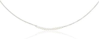 Lily & Roo Solid White Gold Small Pearl Cluster Choker