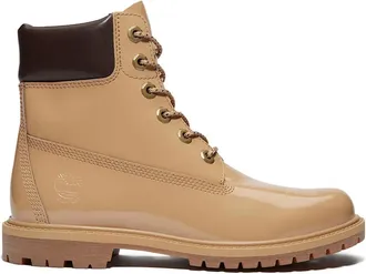 Timberland lace-up ankle boots - women - LWG-Certified Leather/Fabric/Rubber - 7.5 - Brown