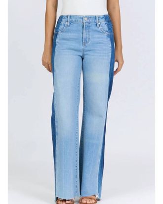 Dear John Denim Fiona High Rise Wide Leg Jeans In Tana
