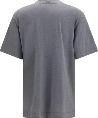 Gucci Womens Cotton And Silk Jersey Printed T-Shirt Grey Melange-Mc Cotton; T-Shirts Melange/mc Polos