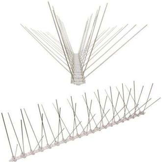 OEM Protecci&oacute;n Anti Palomas 10 Metros Pico Anti Palomas En Acero Inoxidable Repelente De Aves De 4 Filas Con Cierre F&aacute;cil De Clic