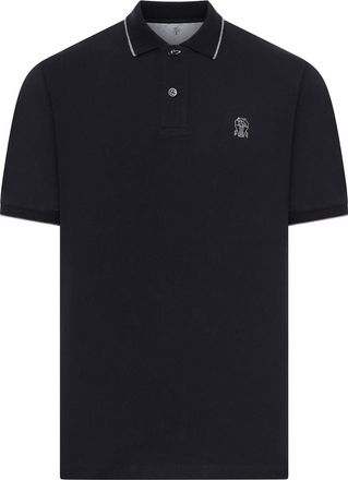 Brunello Cucinelli Cotton Polo Shirt With Embroidered Logo