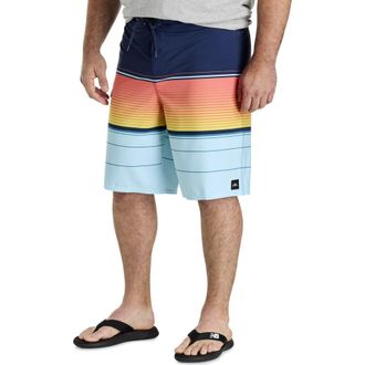 O'Neill Big & Tall Lennox Stripe Board Shorts in Sky Blue at Nordstrom, Size 48Big