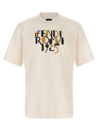 Fendi White Cotton Mens T-Shirt