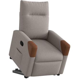 vidaXL Vidaxl - Sill&oacute;n Reclinable Elevable Tela Gris Taupe